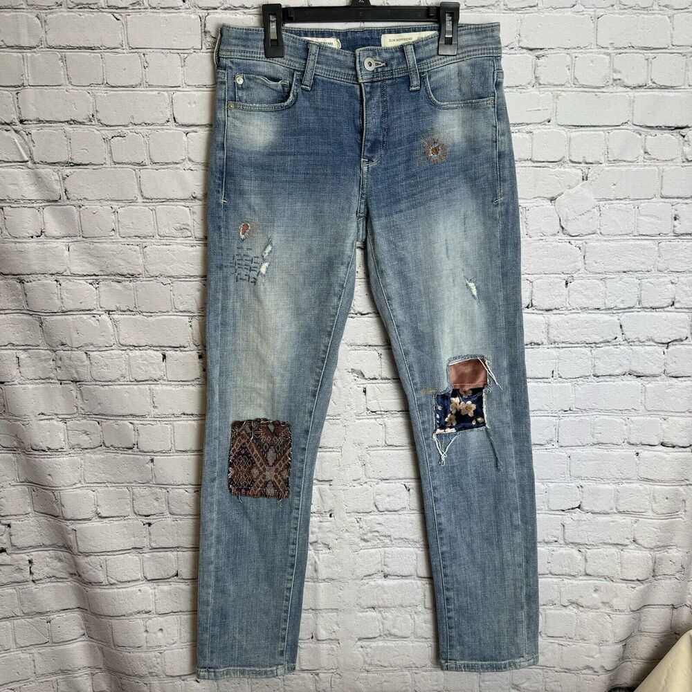 Pilcro Anthropologie Boho Patchwork Patch Slim Bo… - image 2